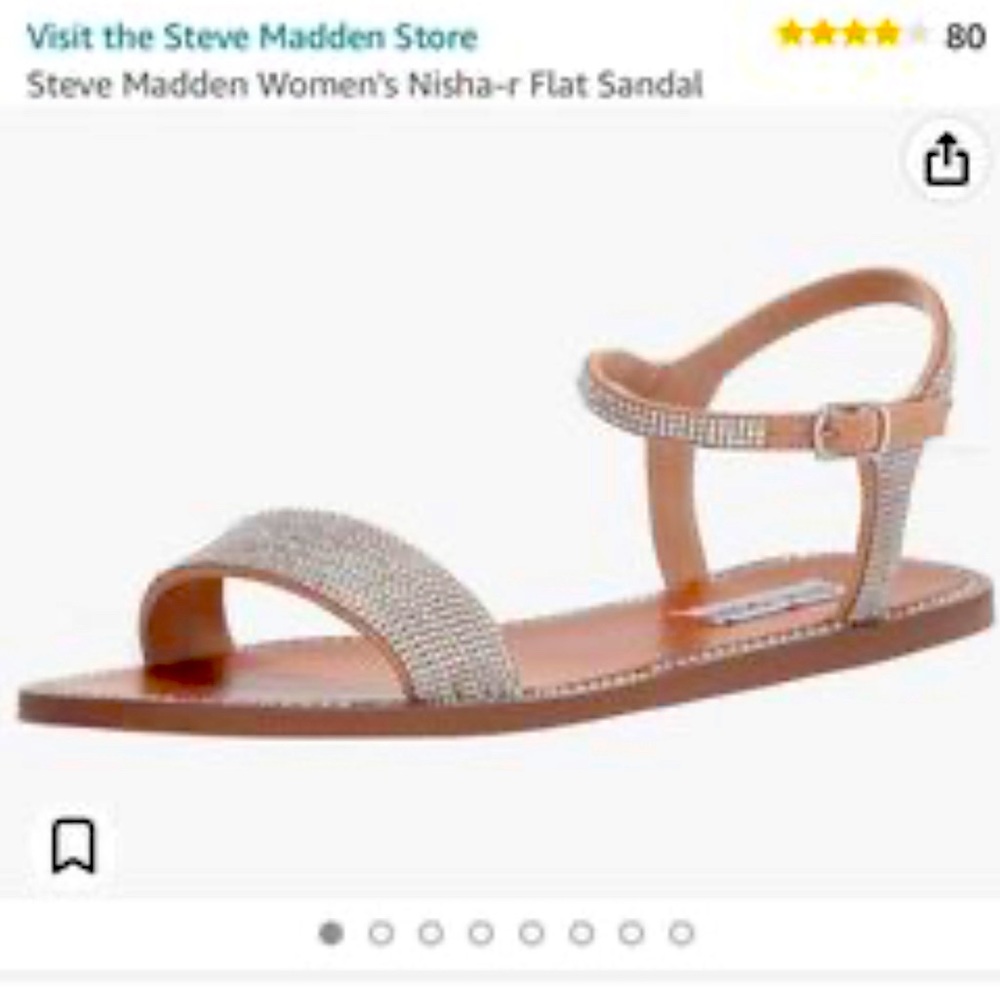Steve Madden Nisha Rhinestone Sandals 8.5